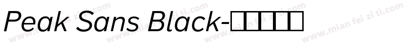 Peak Sans Black字体转换